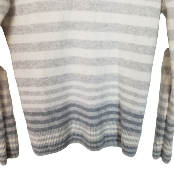 Max Studio Womens Cashmere Sweater Striped Preppy Quiet Luxury Neutral Size S - Picture 3 of 7